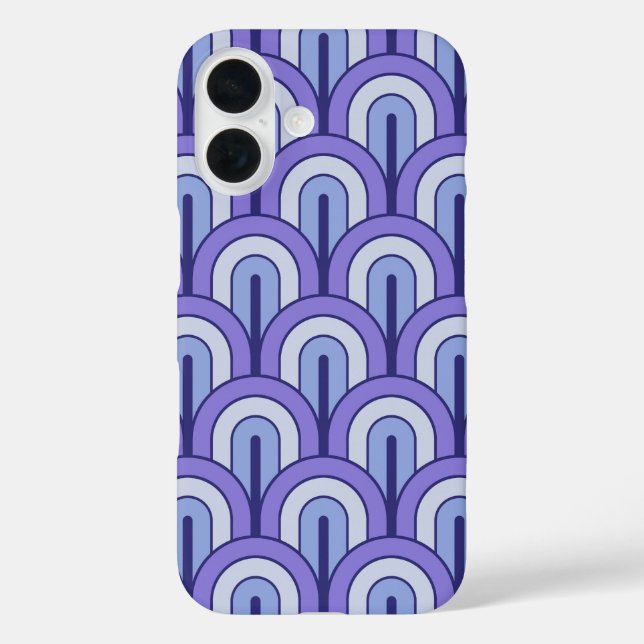 Retro Gradated Geometric Fan Pattern Case-Mate iPhone Case (Back)
