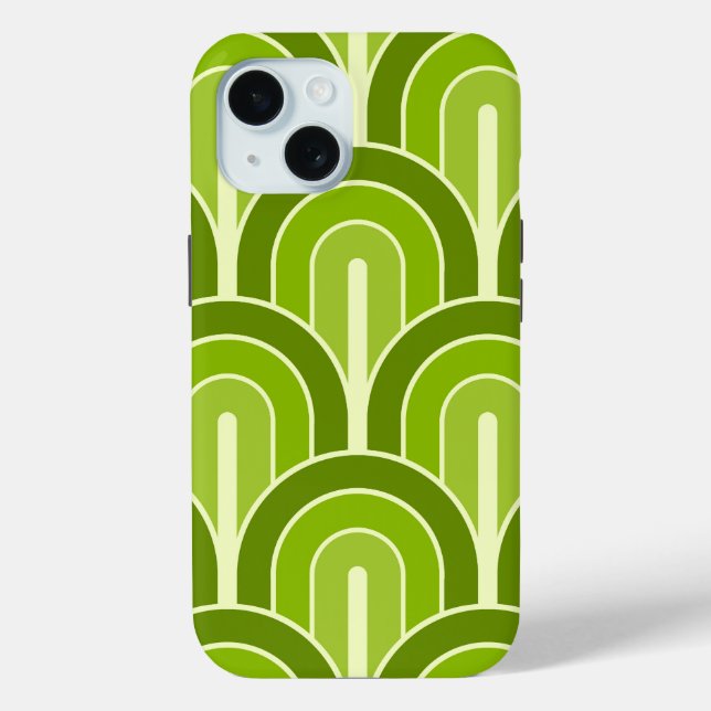 Retro Gradated Geometric Fan Pattern Case-Mate iPhone Case (Back)