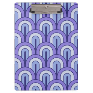 Retro Gradated Geometric Fan Pattern Clipboard