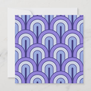 Retro Gradated Geometric Fan Pattern Invitation