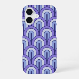 Retro Gradated Geometric Fan Pattern iPhone 16 Case