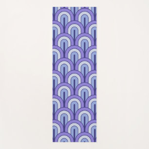 Retro Gradated Geometric Fan Pattern Yoga Mat