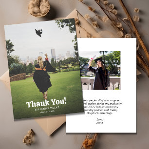 Retro Graduate Thank You Photo Invitation
