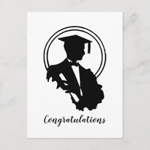 Retro Graduation Congratulations Postcard