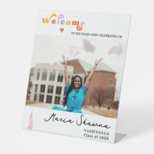 Retro Graduation Party Class Of 2024 Welcome Sign