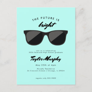 Retro Graduation Party Future is Bright Postcard