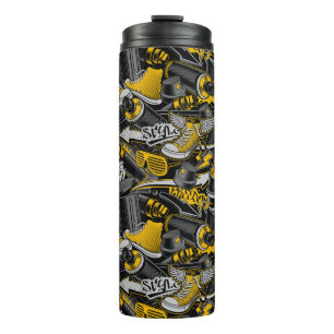 Retro Graffiti Urban Street Pattern Thermal Tumbler