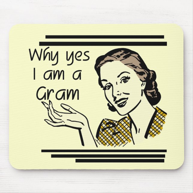 Retro Gram Tshirts and Gifts Mouse Pad (Front)
