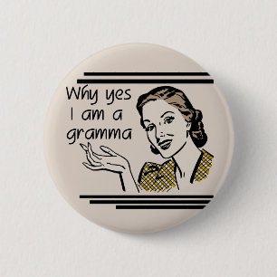 Retro Gramma T-shirts and Gifts 2 Inch Round Button