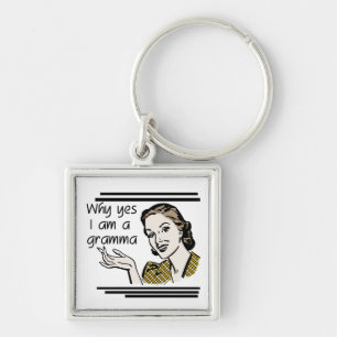 Retro Gramma T-shirts and Gifts Keychain