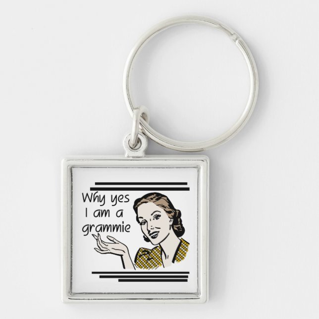 Retro Grammie T-shirts and Gifts Keychain (Front)