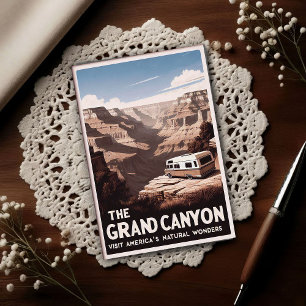Retro Grand Canyon Adventure Postcard