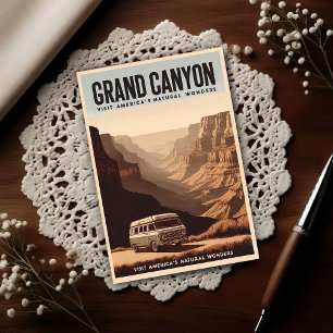 Retro Grand Canyon Adventure Postcard