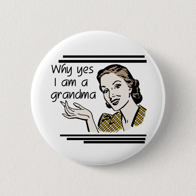 Retro Grandma T-shirts and Gifts 2 Inch Round Button (Front)