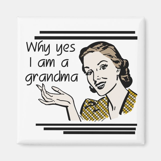 Retro Grandma T-shirts and Gifts Magnet (Front)