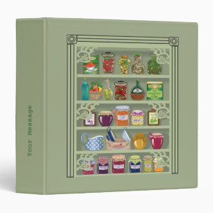 Retro Grandmother's Shelf 1,5 " Recipe Binder