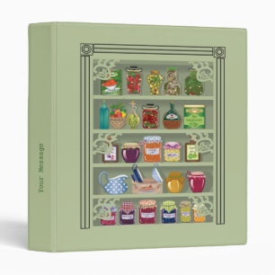 Retro Grandmother's Shelf 1" Recipe Binder