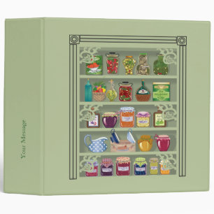 Retro Grandmother's Shelf 2 " Recipe Binder