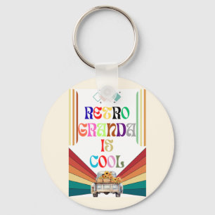Retro Grandpa Is Cool Keychain