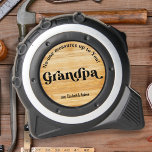 Retro GRANDPA No One Measures Up Personalized Wood 1<br><div class="desc">Introducing a unique and practical gift that is perfect for any handyman, carpenter, or builder dad out there! Our custom tape measure is not your ordinary measuring tool, as it comes with a personalized touch that will surely make any father feel extra special. Crafted with a rustic wood design, this...</div>