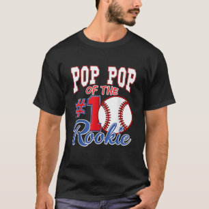 Retro Grandpa Pop Pop Of The Number 1 Rookie Baseb T-Shirt