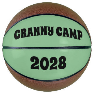 Retro Granny Camp Text Basketball
