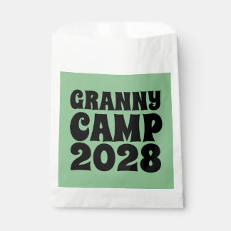 Retro Granny Camp Text Favour Bag