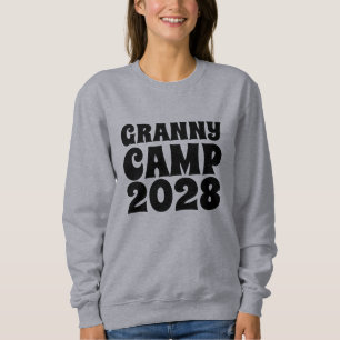 Retro Granny Camp Text Sweatshirt
