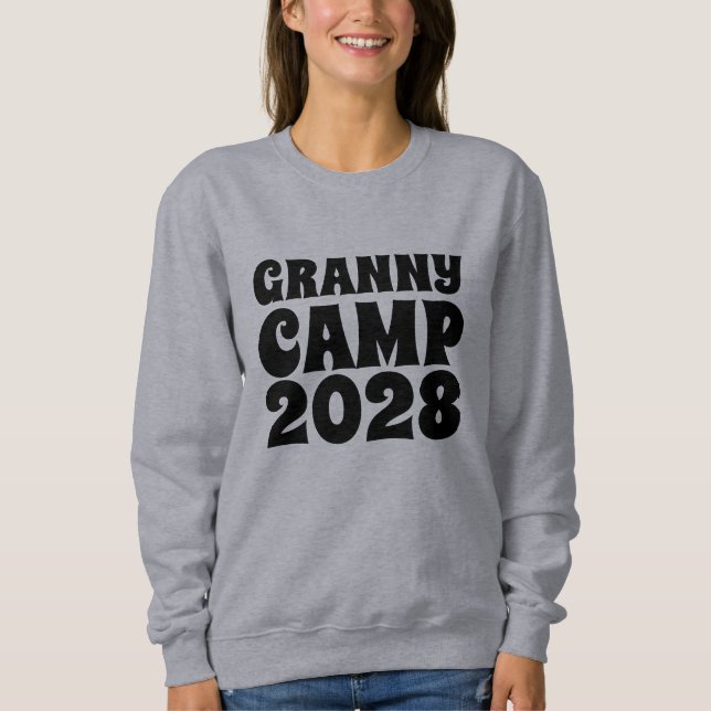 Retro Granny Camp Text Sweatshirt (Front)