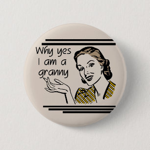 Retro Granny T-shirts and Gifts 2 Inch Round Button