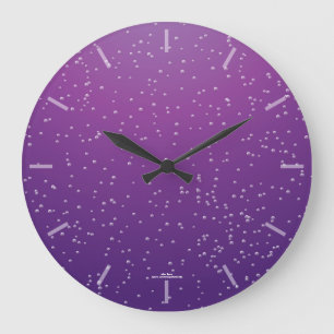 Retro Grape Soda Bubbles Clock