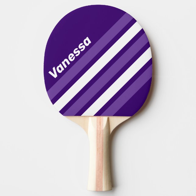 Retro Grapevine Grove Angled Striping with Name Ping Pong Paddle (Front)