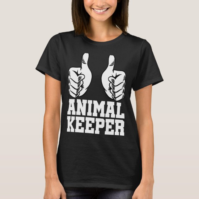 Retro Graphic Animal Keeper Zoo Keeper Animal Love T-Shirt (Front)
