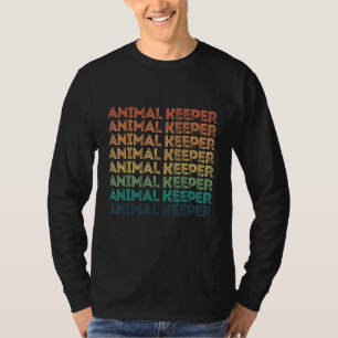 Retro Graphic Animal Keeper Zoo Keeper Animal   Zo T-Shirt
