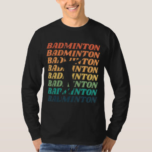 Retro Graphic Badminton Player Shuttlecock Player T-Shirt