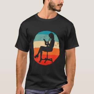 Retro Graphic Bank Clerk Bookkeeper Bank Employee  T-Shirt