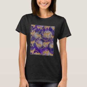 Retro Graphic Beadwork Beading Hand Stitching Artw T-Shirt