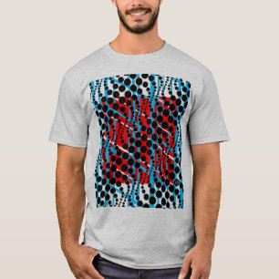Retro Graphic Blue Red T-Shirt