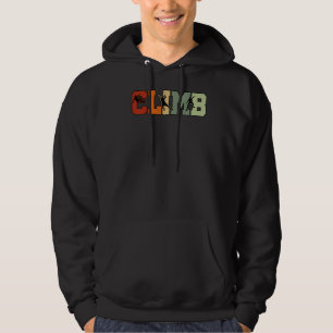 Retro Graphic Climbing Bouldering Rock Climber Mou Hoodie