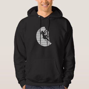 Retro Graphic Climbing Bouldering Rock Climber Mou Hoodie