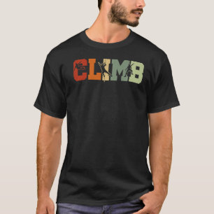 Retro Graphic Climbing Bouldering Rock Climber Mou T-Shirt