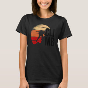 Retro Graphic Climbing Bouldering Rock Climber Mou T-Shirt