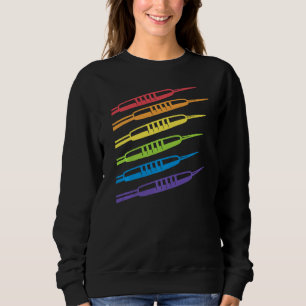 Retro Graphic Dart Player Darts Dartboard Bullseye Sweatshirt