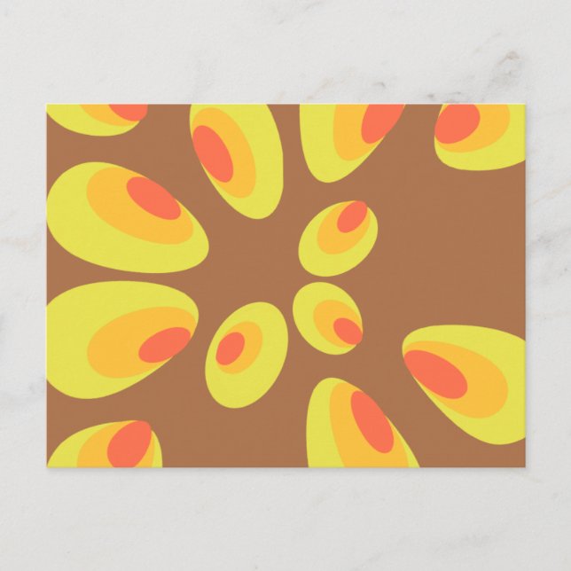 retro graphic hard boiled eggs postcard (Front)