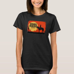 Retro Graphic Horse Lover Equestrian Rider Horses T-Shirt