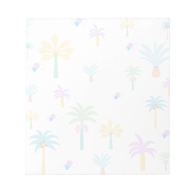 Retro Graphic Palms  Notepad (Front)