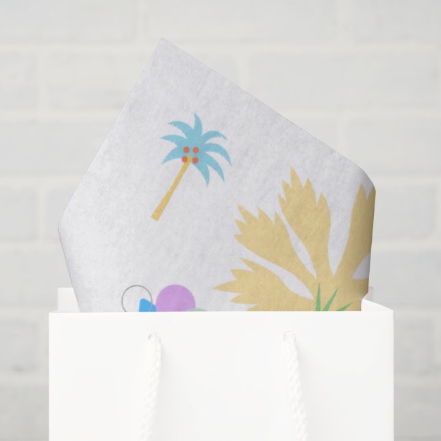 Retro Graphic Palms  Tissue Paper (Gift Bag)