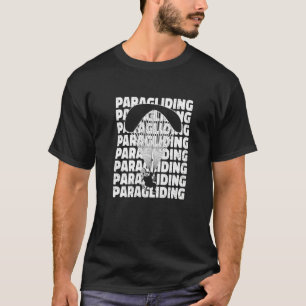 Retro Graphic Paragliding Paraglider Parachute Sky T-Shirt