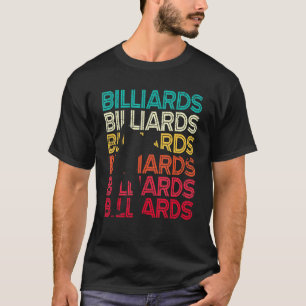 Retro Graphic Pool Billard Snooker Billard Cue 8 B T-Shirt