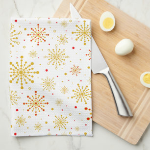 Retro graphic print kitchen towel